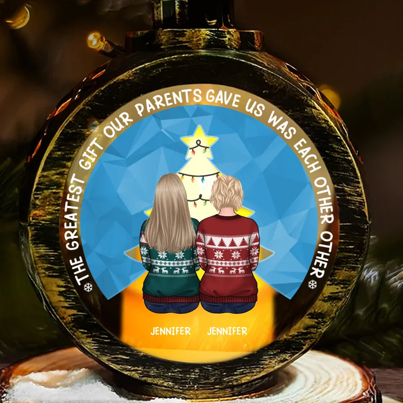 Custom Name Christmas Family Gifts - Personalized Candlelight Lantern Ornament