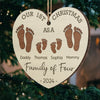 Our First Christmas As A Family - Family Personalized Custom Ornament - Wood Custom Shaped - New Arrival, Christmas Gift For Family Members AMZ