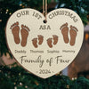 Our First Christmas As A Family - Family Personalized Custom Ornament - Wood Custom Shaped - New Arrival, Christmas Gift For Family Members AMZ