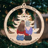 A True Friendship Is A Journey Without An End - Bestie Personalized Custom Ornament - Wood Custom Shaped - Christmas Gift For Best Friends, BFF, Sisters