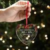 The Only Gift I Want This Year Is Your Presence - Couple Personalized Custom Heart Glass Ornament - New Arrival, Christmas Gift For Husband Wife, Anniversary, First Christmas AMZ