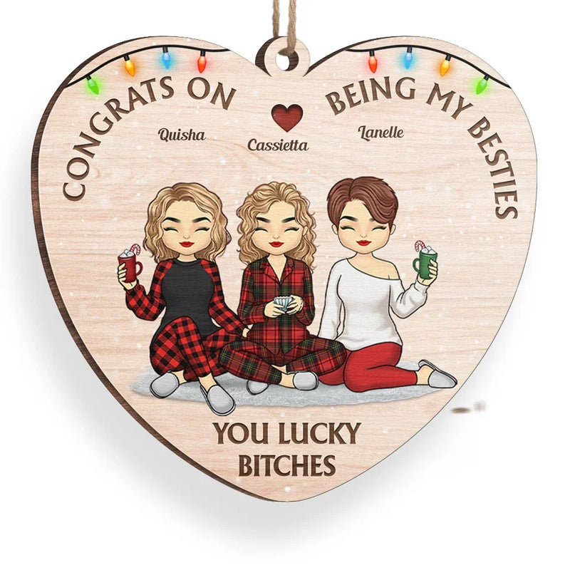 Custom Name Christmas Bestie Gifts for Women - Personalized Ornament