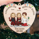 Custom Name Christmas Bestie Gifts for Women - Personalized Ornament