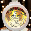 The Best Gift Is Sharing Our First Christmas As A Couple - Couple Personalized Custom Candlelight Lantern Ornament - Christmas Gift For Husband Wife, Anniversary, First Christmas