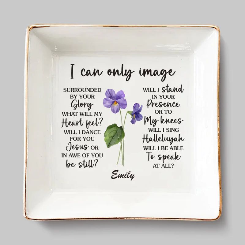 Custom Name Christian Faith Gifts - Personalized Jewelry Dish