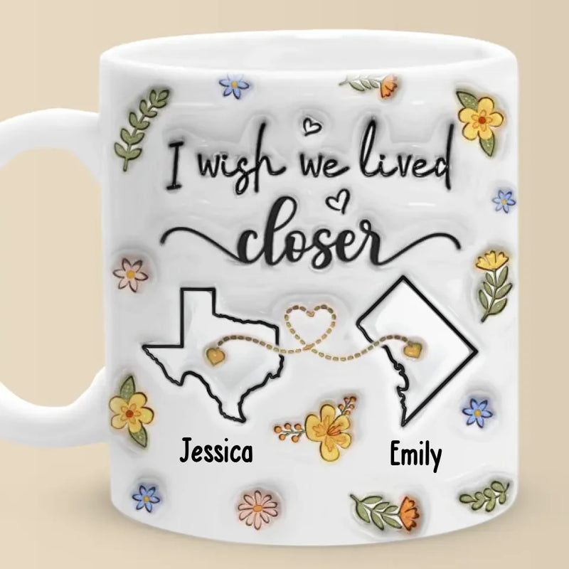 Custom Name Long Distance Friendship Gifts - Personalized Mug