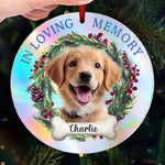 Custom Name Christmas Pet Memorial Gifts - Personalized Hologram Ornament