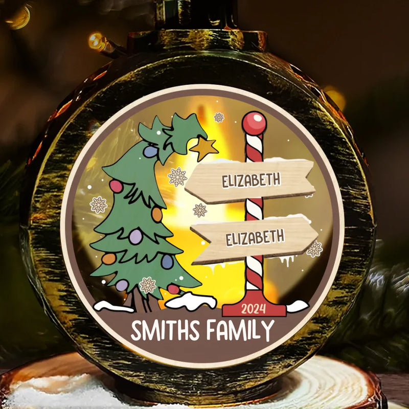 Family Is Where Life Begins And Love Never Ends - Family Personalized Custom Candlelight Lantern Ornament - Christmas Gift For Family Members