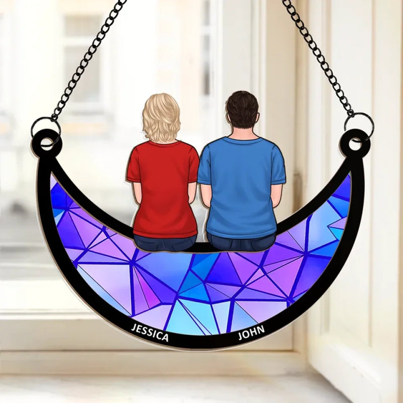 Friends Are The Siblings God Never Gave Us - Family Personalized Window Hanging Suncatcher Ornament - Christmas Gift For Family Members, Best Friends, BFF, Sisters
