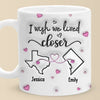 Far But Never Forgotten - Bestie Personalized Custom 3D Inflated Effect Printed Mug - Gift For Best Friends, BFF, Sisters