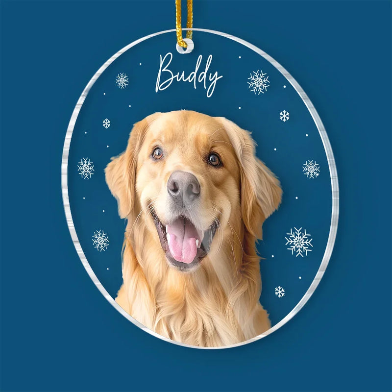 Custom Photo Furry And Festive - Dog & Cat Personalized Custom Ornament - Acrylic Custom Shaped - Christmas Gift For Pet Owners, Pet Lovers