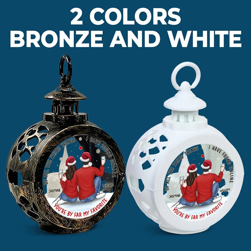 We Are Writing Our Love Story - Couple Personalized Custom Candlelight Lantern Ornament - Christmas Gift For Husband Wife, Anniversary