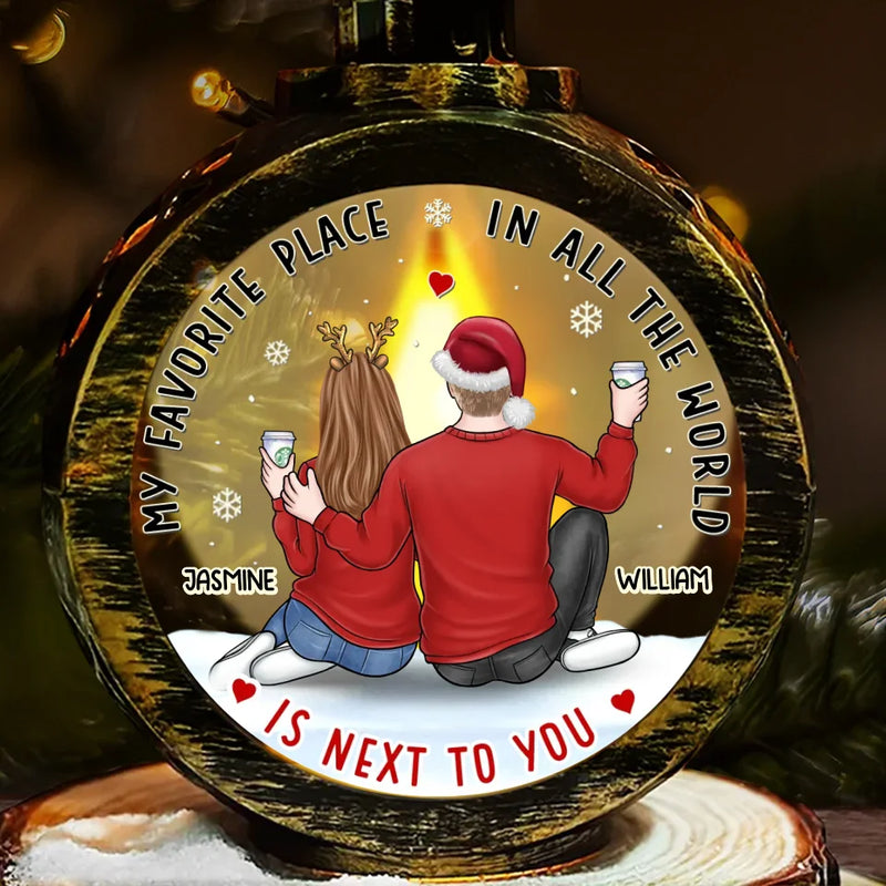 We Are Writing Our Love Story - Couple Personalized Custom Candlelight Lantern Ornament - Christmas Gift For Husband Wife, Anniversary