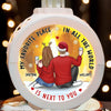 We Are Writing Our Love Story - Couple Personalized Custom Candlelight Lantern Ornament - Christmas Gift For Husband Wife, Anniversary