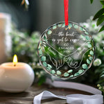 Custom Name Engagement Gifts for Couples - Personalized Glass Ornament