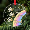 I Crossed The Rainbow Bridge Knowing I Was Loved - Memorial Personalized Custom Circle Glass Ornament - Sympathy Gift, Christmas Gift For Pet Owners, Pet Lovers