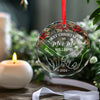 It's Merry Everything When We're Together - Couple Personalized Custom Circle Glass Ornament - Christmas Gift For Husband Wife, Anniversary, First Christmas