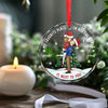 A Kiss Is A Whisper In Your Soul - Couple Personalized Custom Circle Glass Ornament - Christmas Gift For Husband Wife, Anniversary