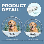 Custom Pet Photo Christmas Gifts for Dog Lovers - Personalized Glass Ornament