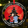 It Takes A Long Time To Grow An Old Friend - Bestie Personalized Custom Circle Glass Ornament - Christmas Gift For Best Friends, BFF, Sisters
