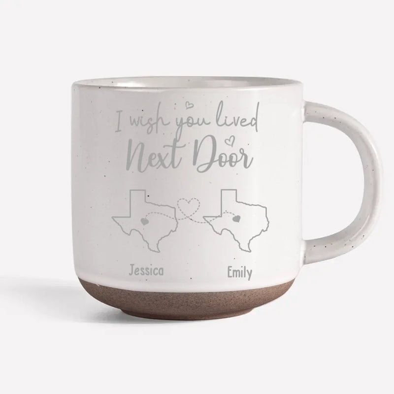 I Wish We Lived Closer - Bestie Personalized Custom Pottery Mug - Gift For Best Friends, BFF, Sisters - New Arrival, AMZ