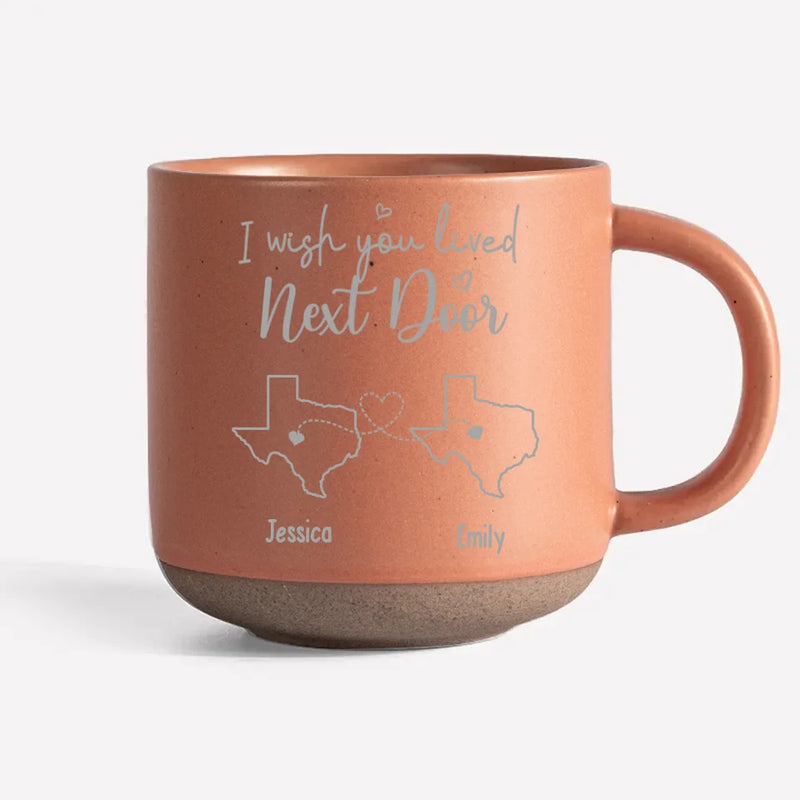 I Wish We Lived Closer - Bestie Personalized Custom Pottery Mug - Gift For Best Friends, BFF, Sisters - New Arrival, AMZ