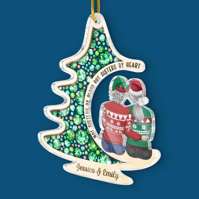 Happy Holidays To The Best Family Member I Chose For Myself - Bestie Personalized Custom Ornament - Acrylic Custom Shaped - Christmas Gift For Best Friends, BFF, Sisters