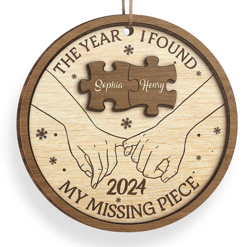 You’re The Joy In My Holiday Season - Couple Personalized Custom Ornament - Wood Custom Shaped - Christmas Gift For Husband Wife, Anniversary