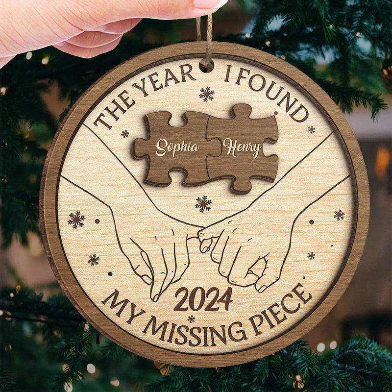 You’re The Joy In My Holiday Season - Couple Personalized Custom Ornament - Wood Custom Shaped - Christmas Gift For Husband Wife, Anniversary
