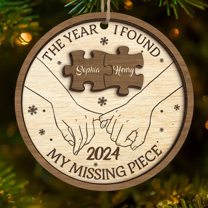 You’re The Joy In My Holiday Season - Couple Personalized Custom Ornament - Wood Custom Shaped - Christmas Gift For Husband Wife, Anniversary