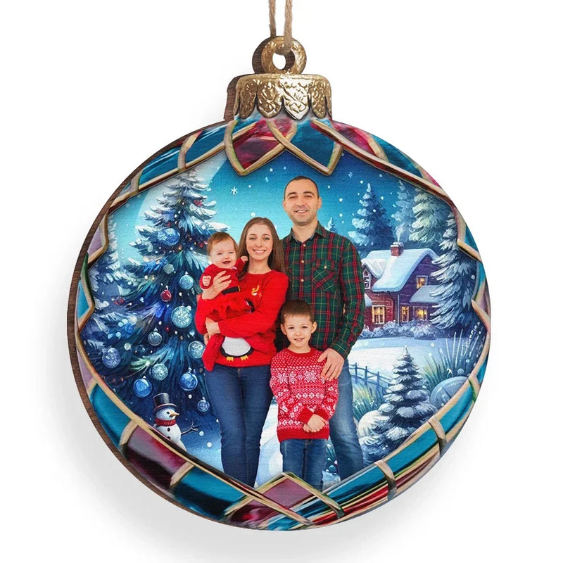 Custom Photo Christmas Good Cheer Is Found With Family - Family Personalized Custom Ornament - Wood Custom Shaped - Christmas Gift For Family Members