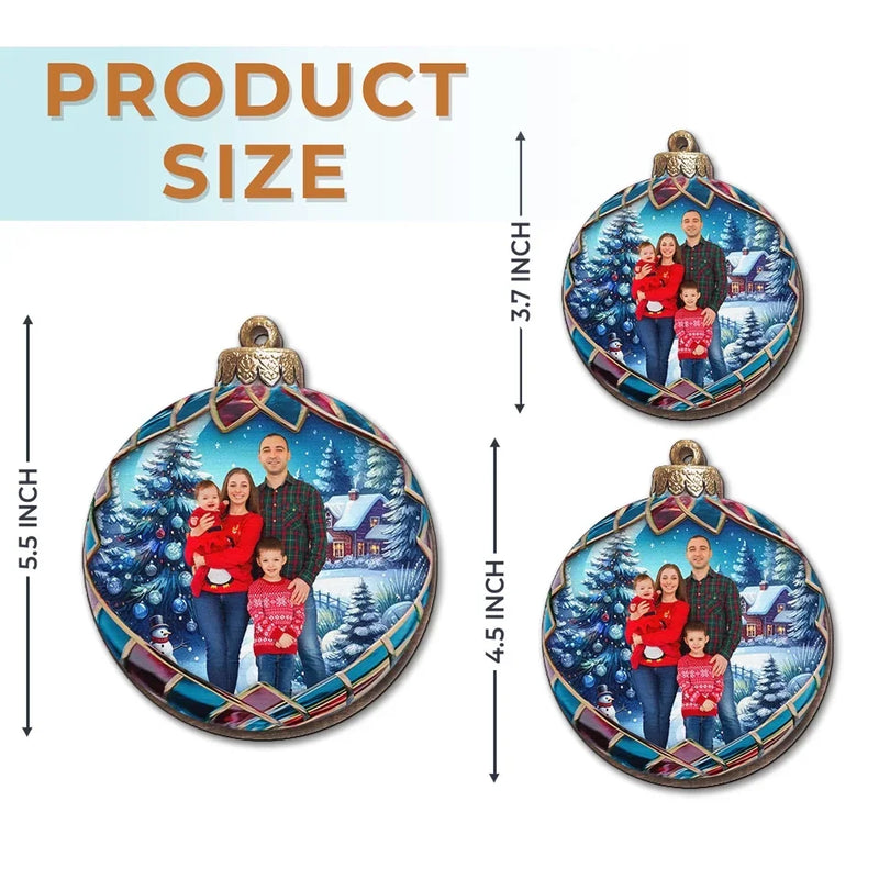 Custom Photo Christmas Good Cheer Is Found With Family - Family Personalized Custom Ornament - Wood Custom Shaped - Christmas Gift For Family Members