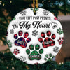You Left Paw Prints On My Heart - Memorial Personalized Custom 3D Inflated Effect Printed Ornament - Ceramic Round Shaped - Sympathy Gift, Christmas Gift For Pet Owners, Pet Lovers