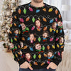 Custom Photo Celebrate The Season With Laughter And Love - Family Personalized Custom Ugly Sweatshirt - Unisex Wool Jumper - Christmas Gift For Family Members