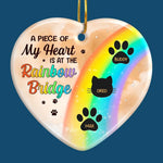 Custom Pet Memorial Rainbow Bridge Gifts - Personalized Ceramic Ornament