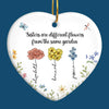 If Sisters Were Flowers, I'd Pick You - Bestie Personalized Custom Ornament - Ceramic Heart Shaped - Christmas Gift For Best Friends, BFF, Sisters