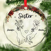 Memories Are Sweeter When Made With A Bestie - Bestie Personalized Custom Circle Glass Ornament - Christmas Gift For Best Friends, BFF, Sisters