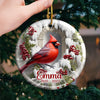 We Pray The Love For The Lost Is Forever - Memorial Personalized Custom Ornament - Ceramic Round Shaped - Sympathy Gift, Christmas Gift For Family Members