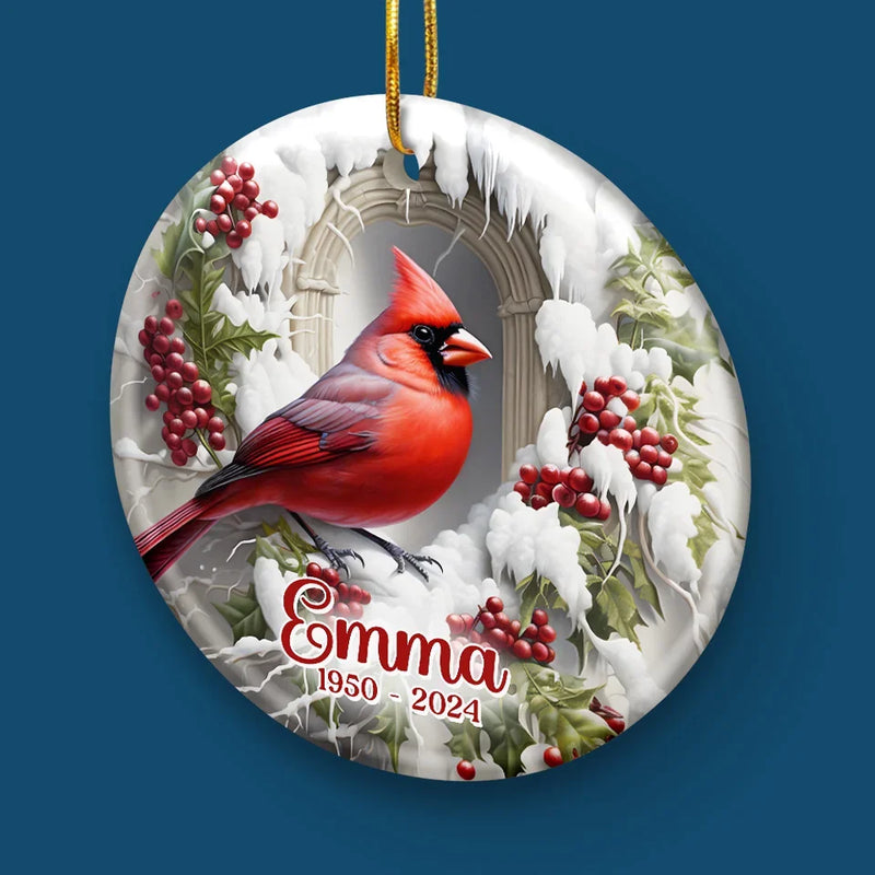We Pray The Love For The Lost Is Forever - Memorial Personalized Custom Ornament - Ceramic Round Shaped - Sympathy Gift, Christmas Gift For Family Members