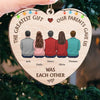 Siblings Are The Best Gift Santa Could Ever Bring - Family Personalized Custom Ornament - Wood Custom Shaped - Christmas Gift For Family Members, Siblings, Brothers, Sisters