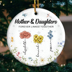 Custom Name Mother Daughter Christmas Gifts - Personalized Ceramic Ornament