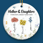 Custom Name Mother Daughter Christmas Gifts - Personalized Ceramic Ornament