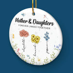 Custom Name Mother Daughter Christmas Gifts - Personalized Ceramic Ornament