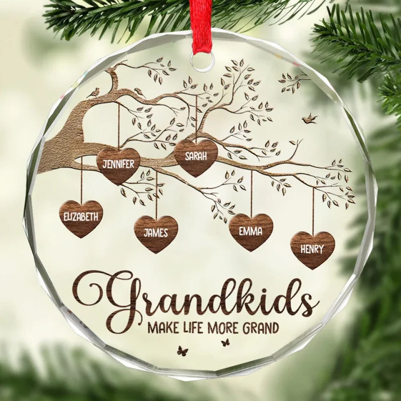 Every House Needs A Grandmother In It - Family Personalized Custom Circle Glass Ornament - Christmas Gift For Grandma
