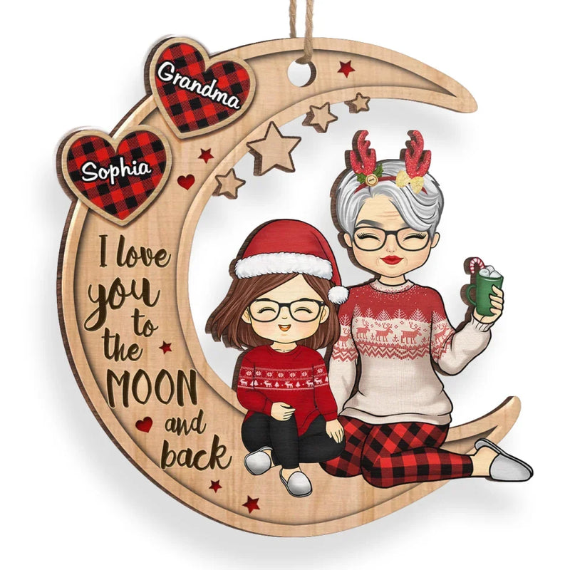 A Grandparent’s Love Is Forever - Family Personalized Custom Ornament - Wood Custom Shaped - Christmas Gift For Grandma, Grandpa