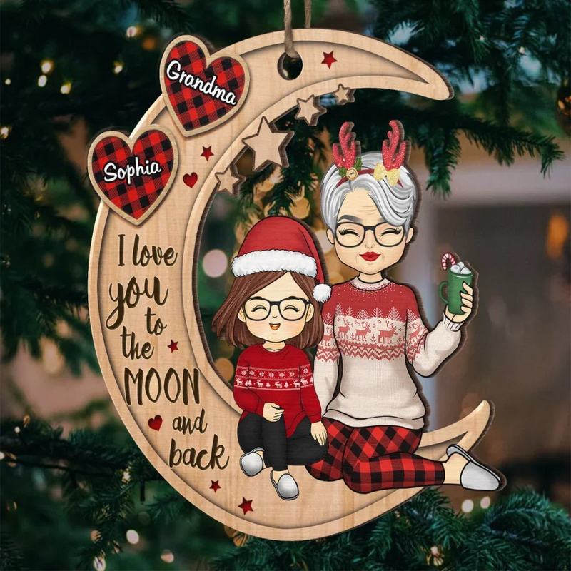 A Grandparent’s Love Is Forever - Family Personalized Custom Ornament - Wood Custom Shaped - Christmas Gift For Grandma, Grandpa