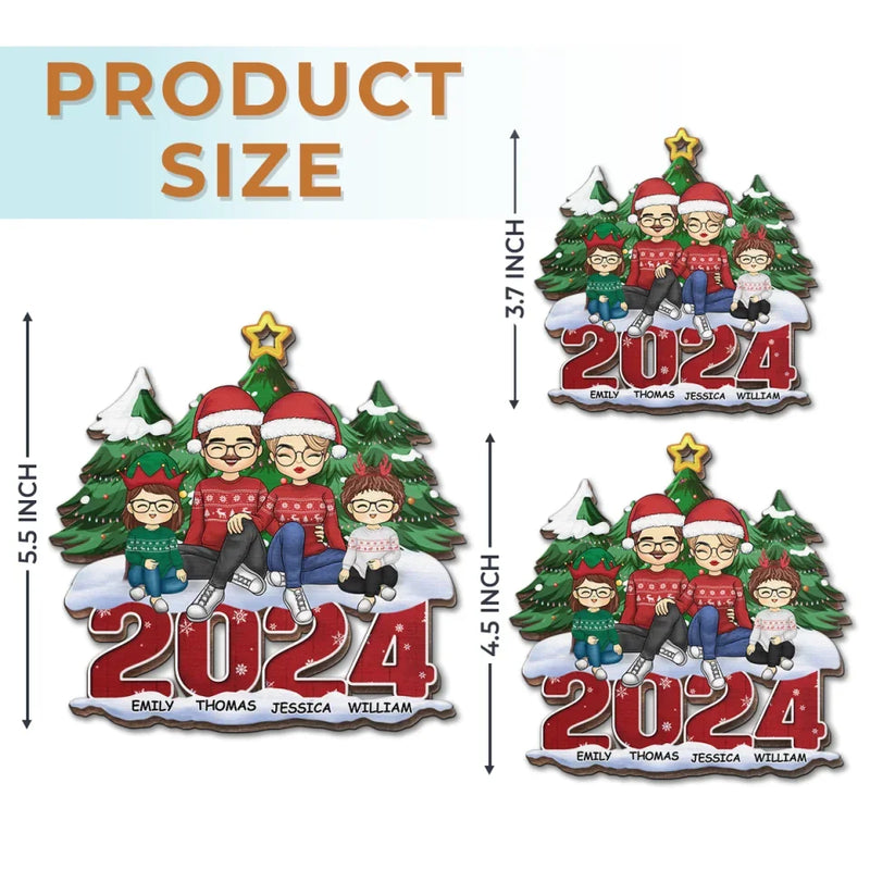 The Holidays Are A Time For Family - Family Personalized Custom Ornament - Wood Custom Shaped - Christmas Gift For Family Members