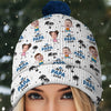 Custom Photo Family Love Truly Shines - Family Personalized Custom Christmas Beanie Hat - Christmas Gift For Family Members