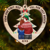 With You, Every Moment Is Special - Couple Personalized Custom Ornament - Wood Custom Shaped - Christmas Gift For Husband Wife, Anniversary