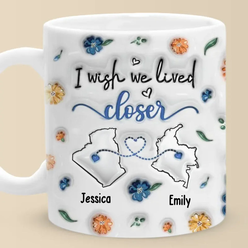 No Distance Can Dim The Light Of Our Friendship - Bestie Personalized Custom 3D Inflated Effect Printed Mug - Gift For Best Friends, BFF, Sisters